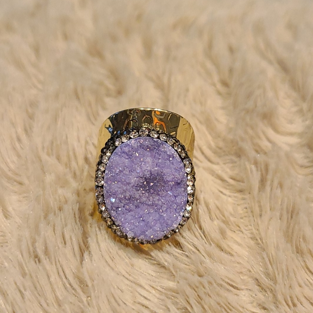 Beautiful Adjustable Druzy Ring - image 3